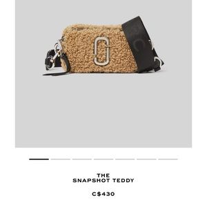 Brand New Marc Jacobs The Snapshot Crossbody Teddy Bag in Beige